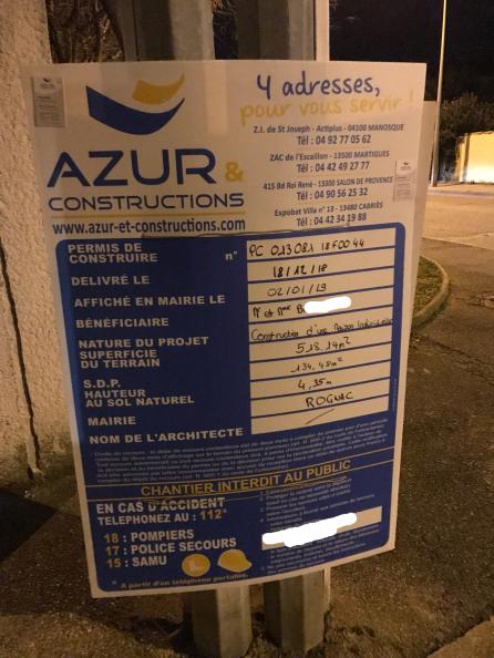 permis - rognac -azur et constructions - constructeurs immobilier - 1994