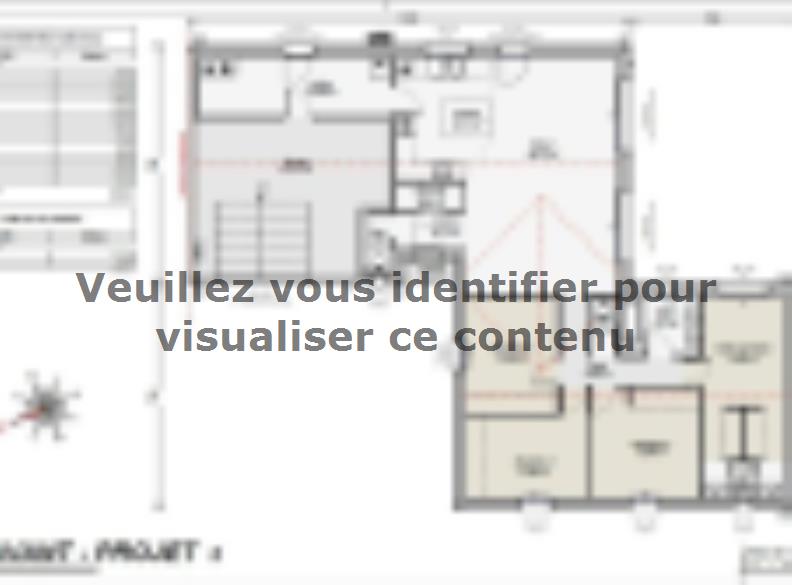 Plan de maison Maison 133m² - 4CH - Garage - 139BX211939 : Vignette 1