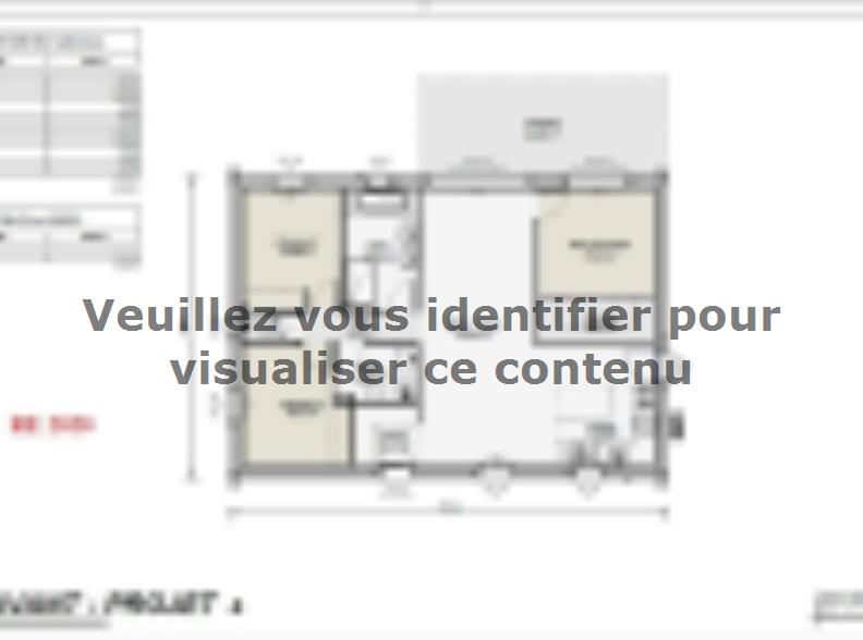 Plan de maison Maison 99m² - 3CH - 90BX212296 : Vignette 1