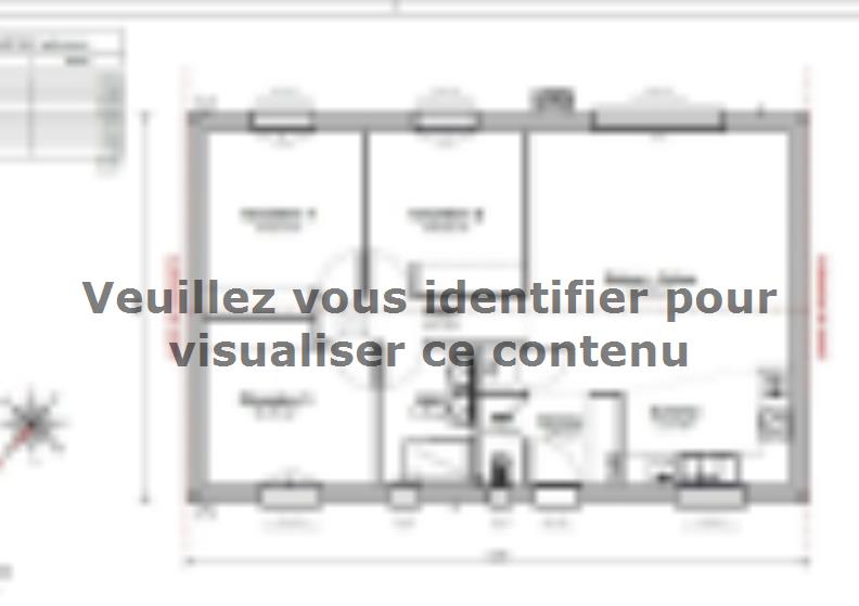 Plan de maison Maison 82m² - 3CH - 81BX220071 : Vignette 1