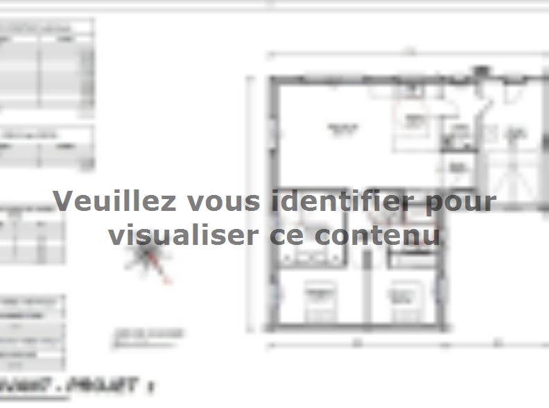 Plan de maison Maison 91m² - 3CH - Garage - 108BX200165 : Vignette 1
