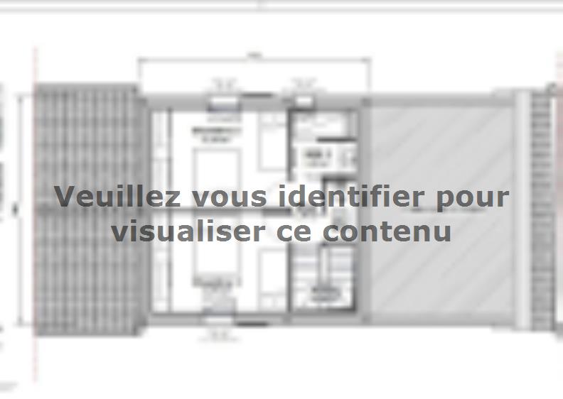 Plan de maison Maison 96m² - 3CH - Garage - 134BX202063 : Vignette 2