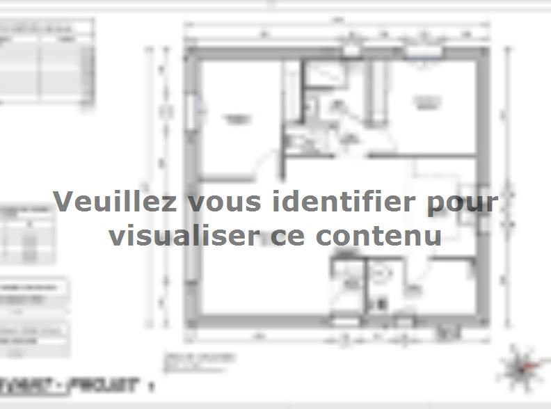 Plan de maison Maison 68m² - 2CH - 70BX220510 : Vignette 1