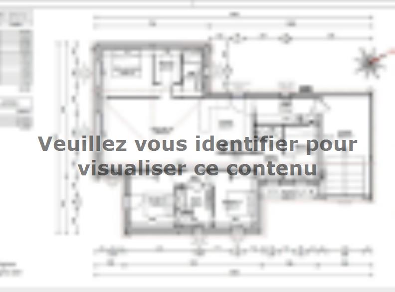 Plan de maison Maison 120m² - 3CH - Garage - 123BX220217 : Vignette 1