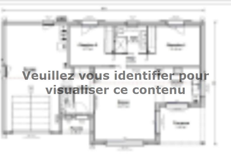 Plan de maison Maison 68m² - 2CH - Garage - 95BX201553 : Vignette 1
