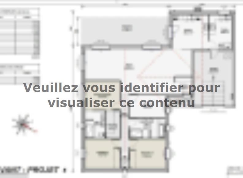 Plan de maison Maison 142m² - 4CH - Garage - 153BX220387 : Vignette 1