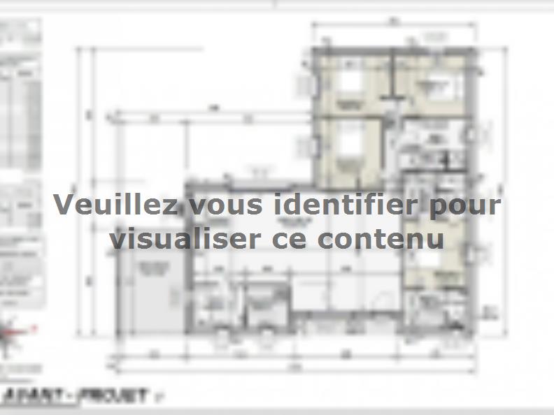 Plan de maison Maison 125m² - 4CH - Abri voiture - 126BX220796 : Vignette 1