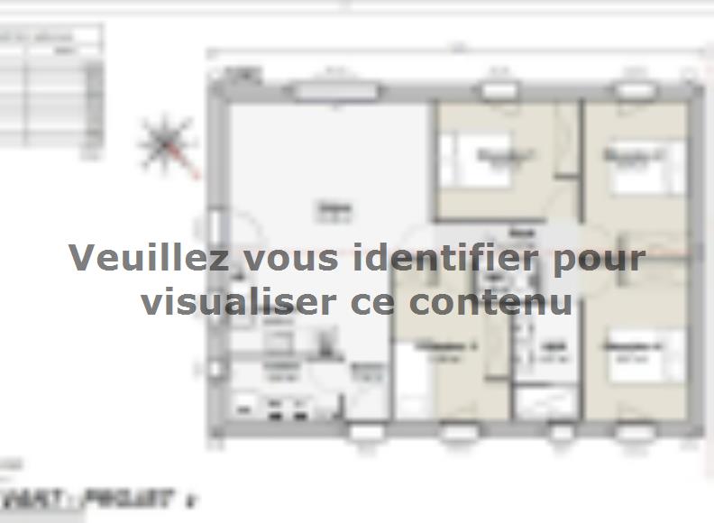 Plan de maison Maison 84m² - 4CH - 87BX220136 : Vignette 1