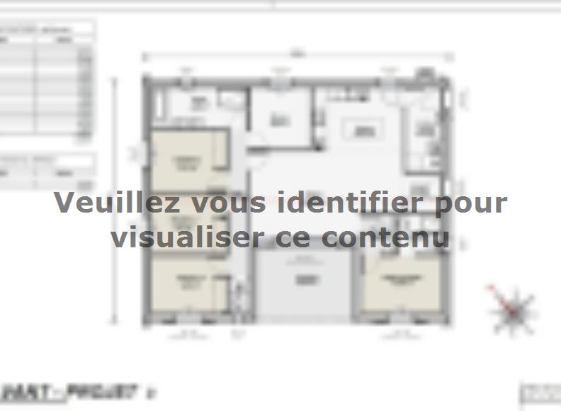 Plan de maison Maison 120m² - 4CH - 122BX220325 : Vignette 1