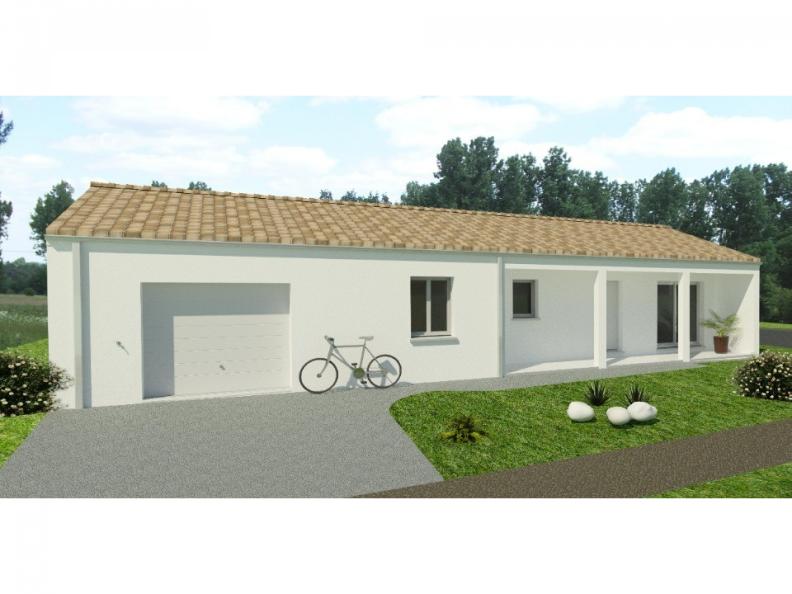 Modèle de maison Maison 99m²- 3CH - Garage vélo - 107BX220703 : Vignette 1