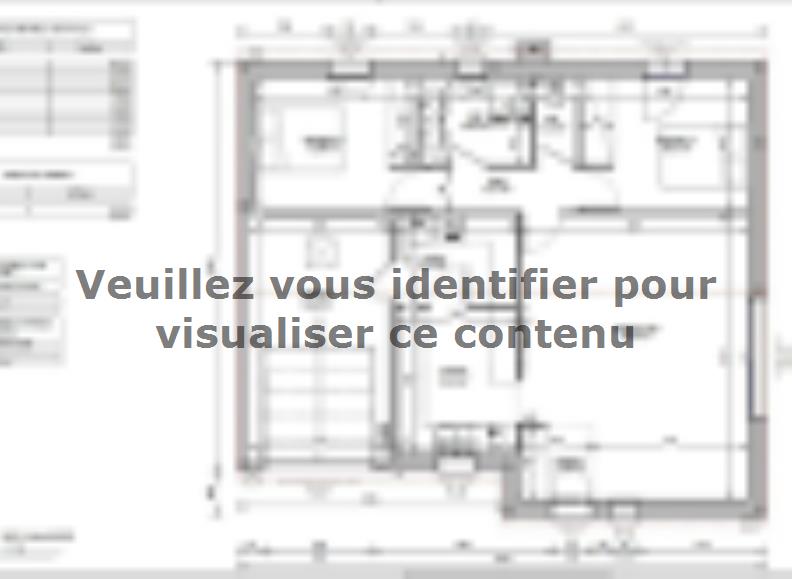 Plan de maison Maison 75m² - 2CH - Garage - 76BX220728 : Vignette 1