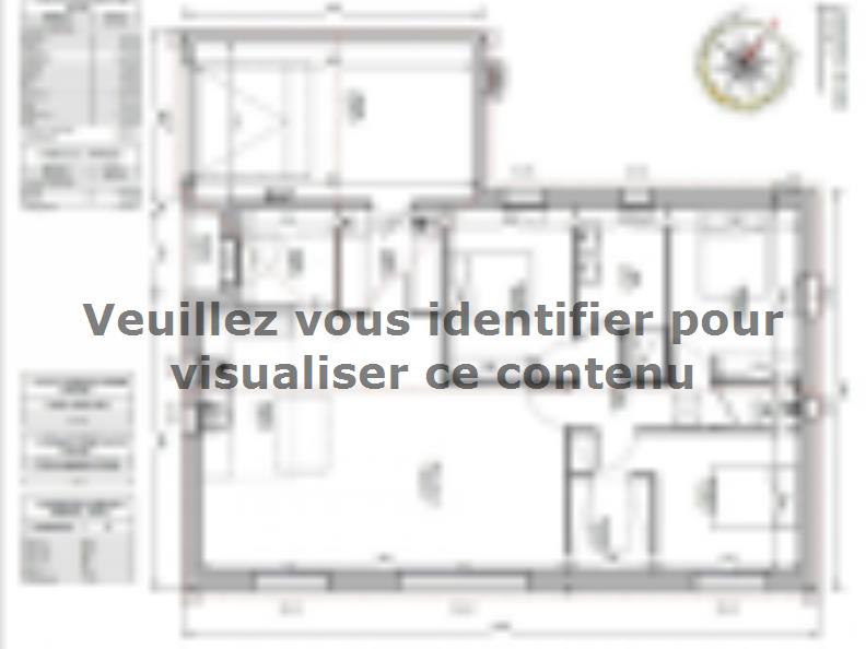 Plan de maison Maison 106m² - 3CH - 90BX212464 : Vignette 1