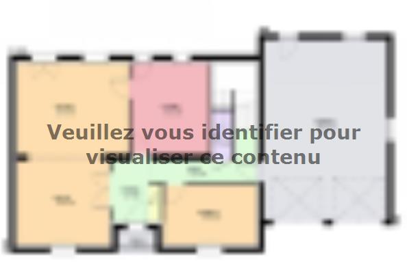 Plan de maison EMERAUDE contemporain 5 chambres  : Photo 1