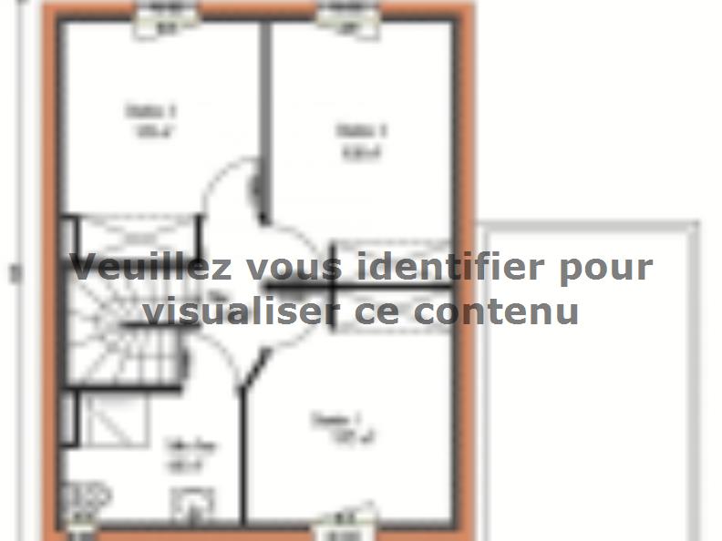 Plan de maison Avant-projet RUAUDIN - 75 m2 - 3 Chambres : Vignette 2
